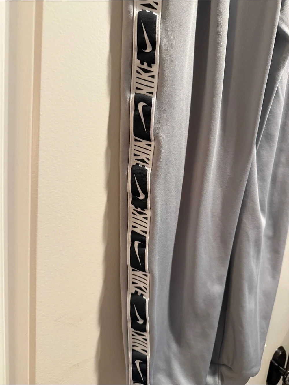 Nike Light Gray Dry-Fit Jogging set with Black & White Side Tape